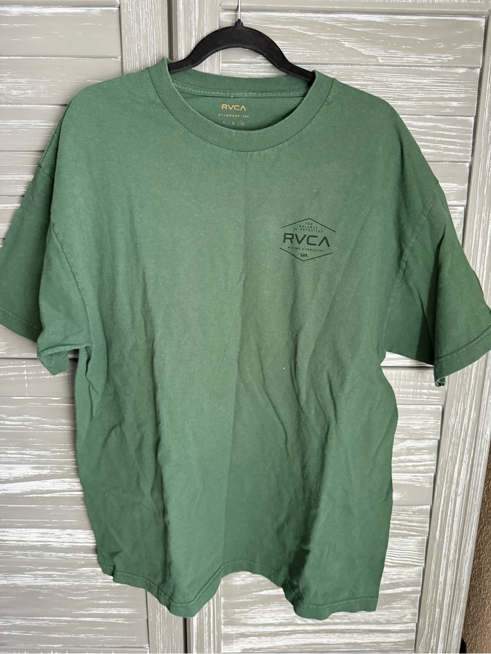 RVCA Forest Green Short Sleeve Logo Tee